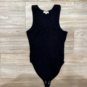 Agolde Black Ribbed Tank Top Bodysuit
Size S (fits S-M)